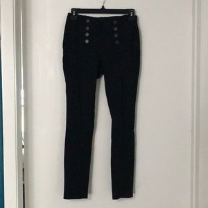 Black Sailor-Button leggings